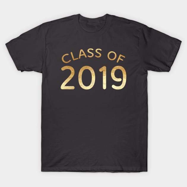 Graduating Class of 2019 | Gold Foil T-Shirt by ABcreative